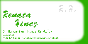 renata hincz business card